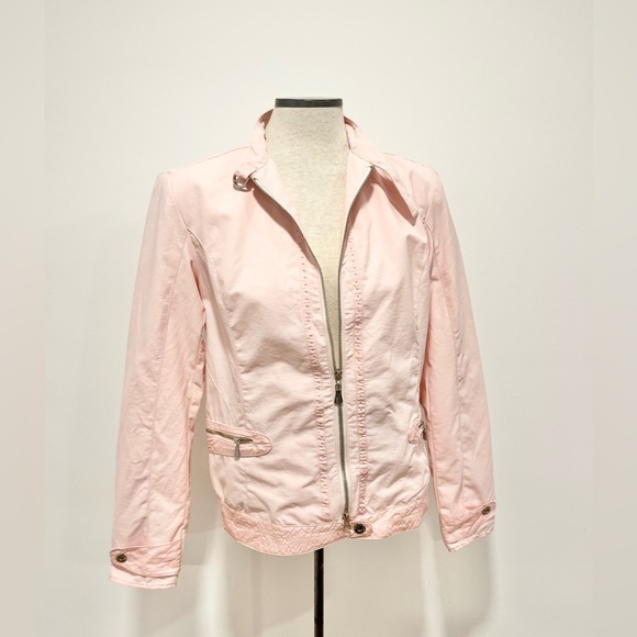 Versace Sport Pink Zip-Up Jacket Luxury Italian Designer Outerwear Windbreaker - Picture 7 of 13
